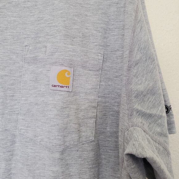 Carhartt Force Mens Workwear T-shirt Gray Size XL‎ Crewneck Tee Short Sleeve - Picture 2 of 13